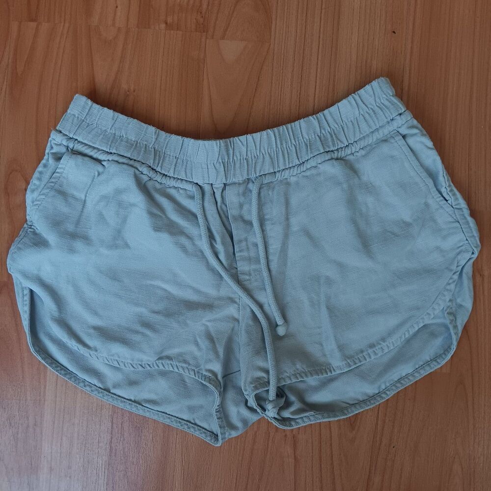 Wilfred Free‎ Preppy Y2K Micro Linen Blend  Shorts Size XS Lounge Beach Pockets